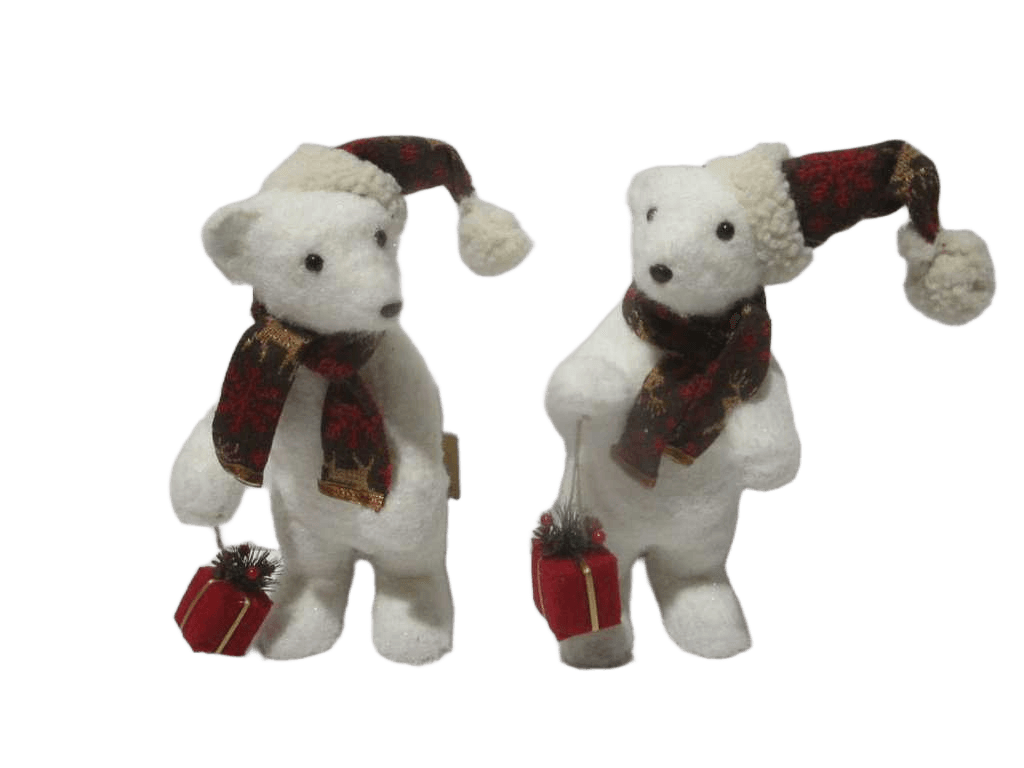Bear Standing 38cm 2ass White