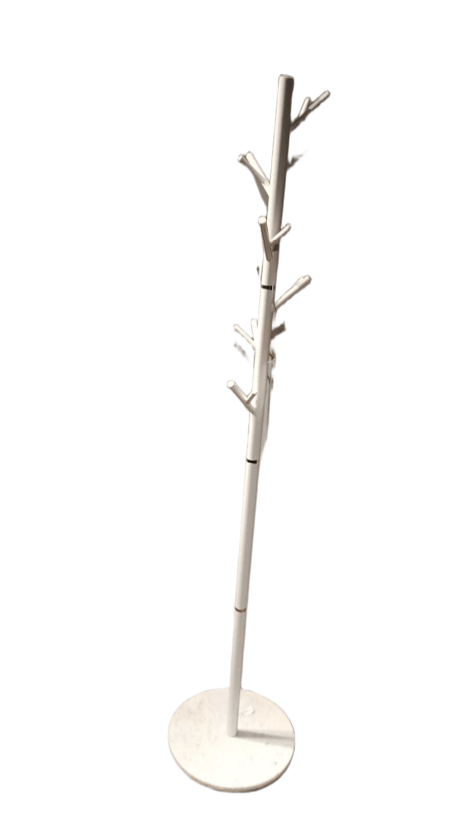 Coat Rack Iron+ceramic Base 12hook Sand Blast 32mm Tube Brown Box White 177xd37cm