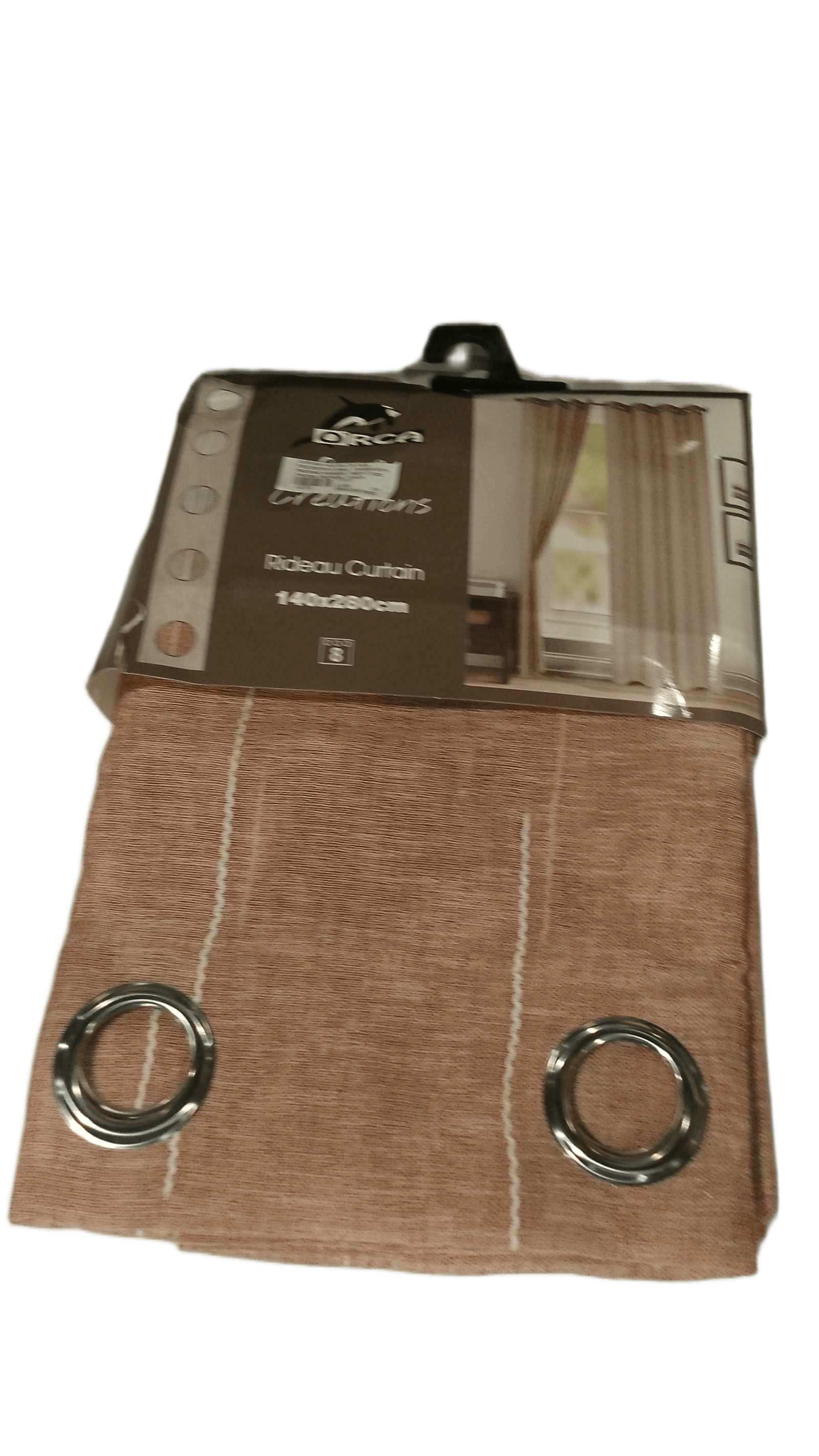 Curtain 140x280 Cm 100% Polyester 8 Ring 130gsm With Packing Hanger