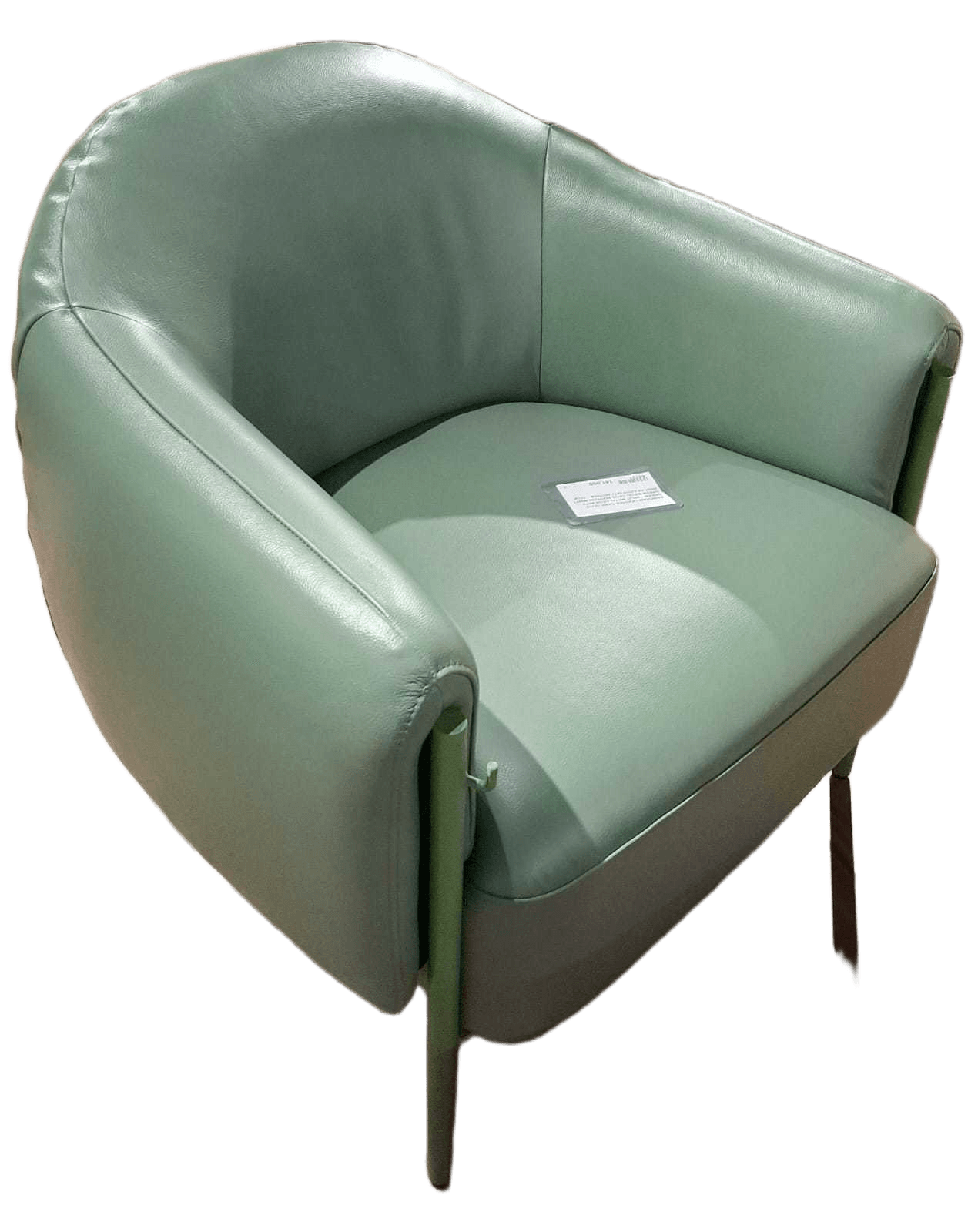 Armchair Leather Dark Olive Green Split Metal Legs With Green Metal Legs 85x79x80 M5677-K