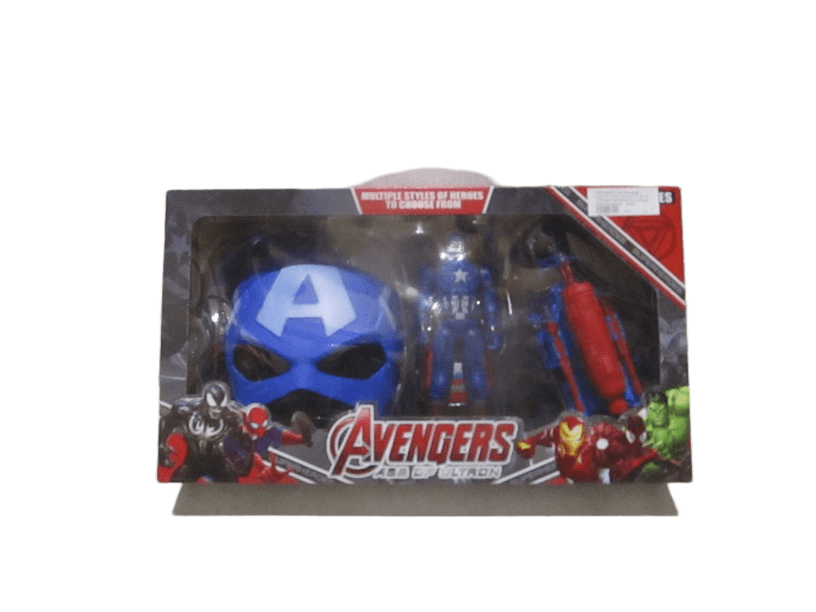 Captain American Mask + Ejector Display Box Plastic Captain American 38.5x21.5x8