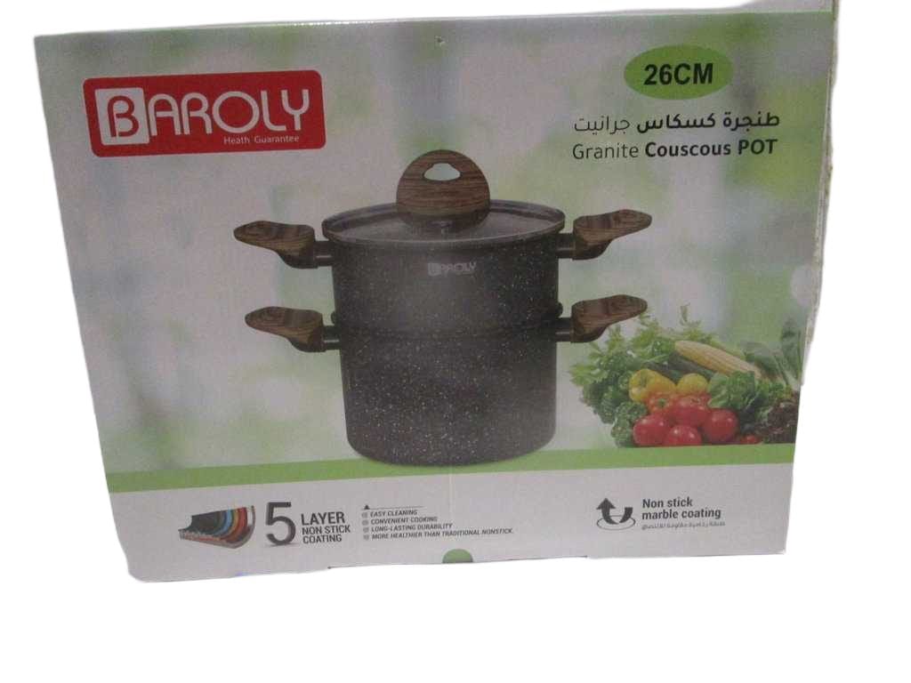 Pot Granite Couscous , Alu 3mm 5-Layer Non-Stick Coating Colorbox 26cmx26.5