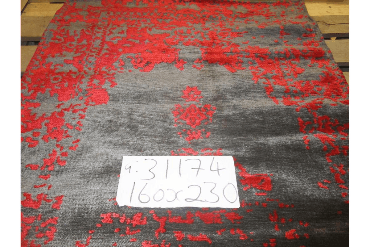 Carpet Alexa Red 02 80% Polyester 20% Cotton 1200 Gsm Flat Weave Size:160x230