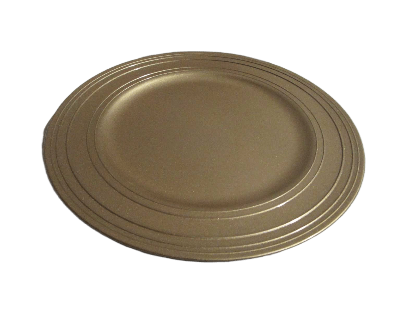 Plate Gold 33cm Plastic