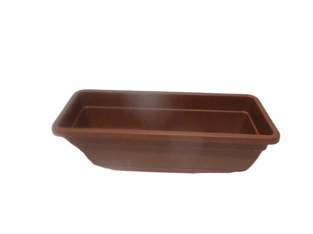 Flower Pot Iris Pp With Plate 507g 100% Recyclable Red Clay 50.7x19.6x15.9
