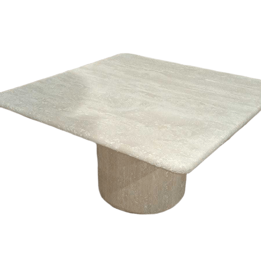 Coffee Table Lyon Sandstone White Sandstone Straight Edge Half Filled 54x54x30