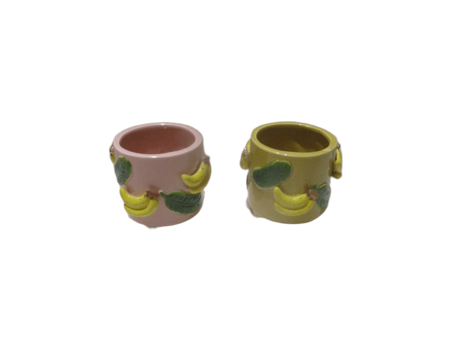 Cup Ceramic , Two Colors In One Carton Pink Mustard Dolomite 12.5x12.5x10.2