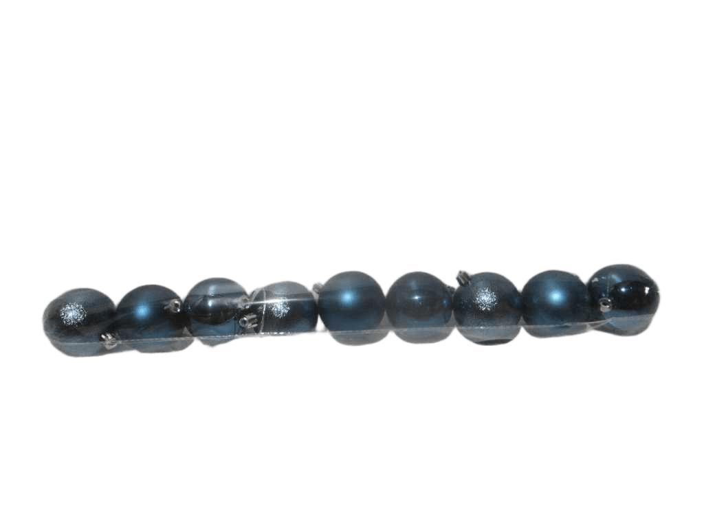 Ball Xmas Set 9x60mm Blue
