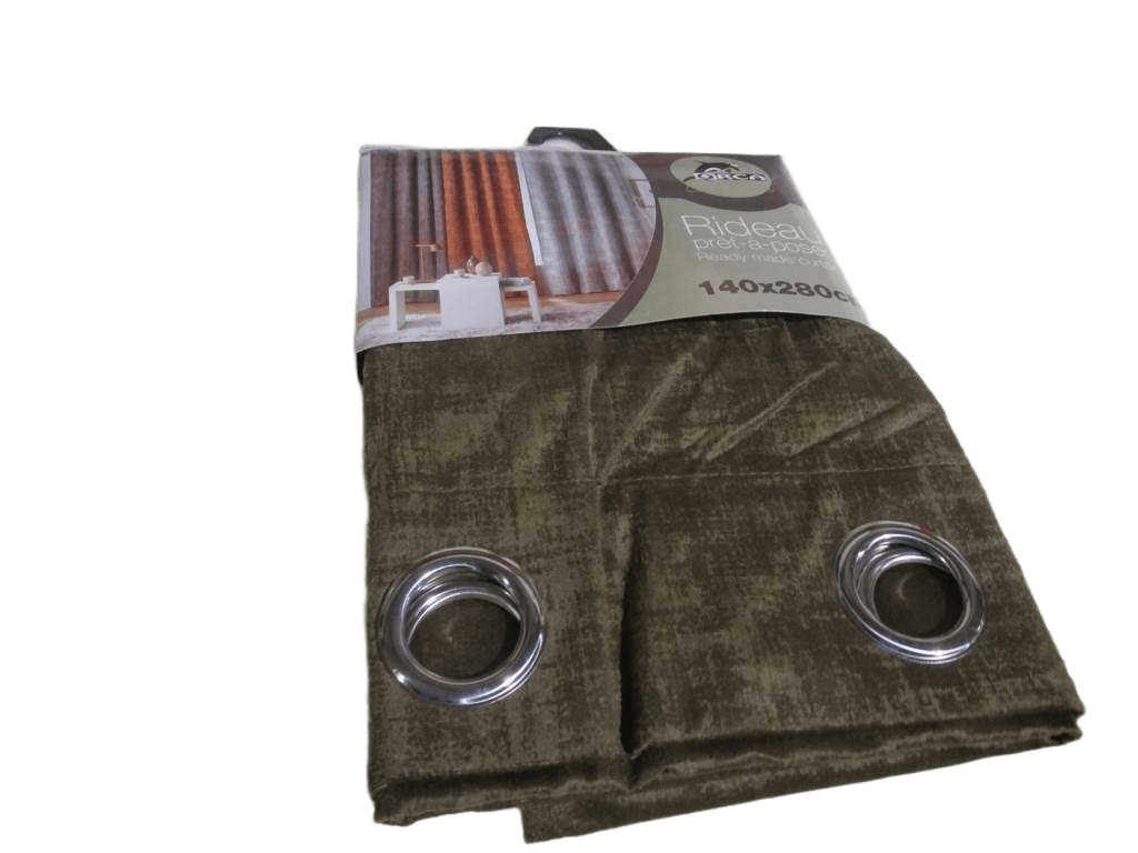 Curtain Occultant 140x280 Cm 100% Polyester Clr L.brown