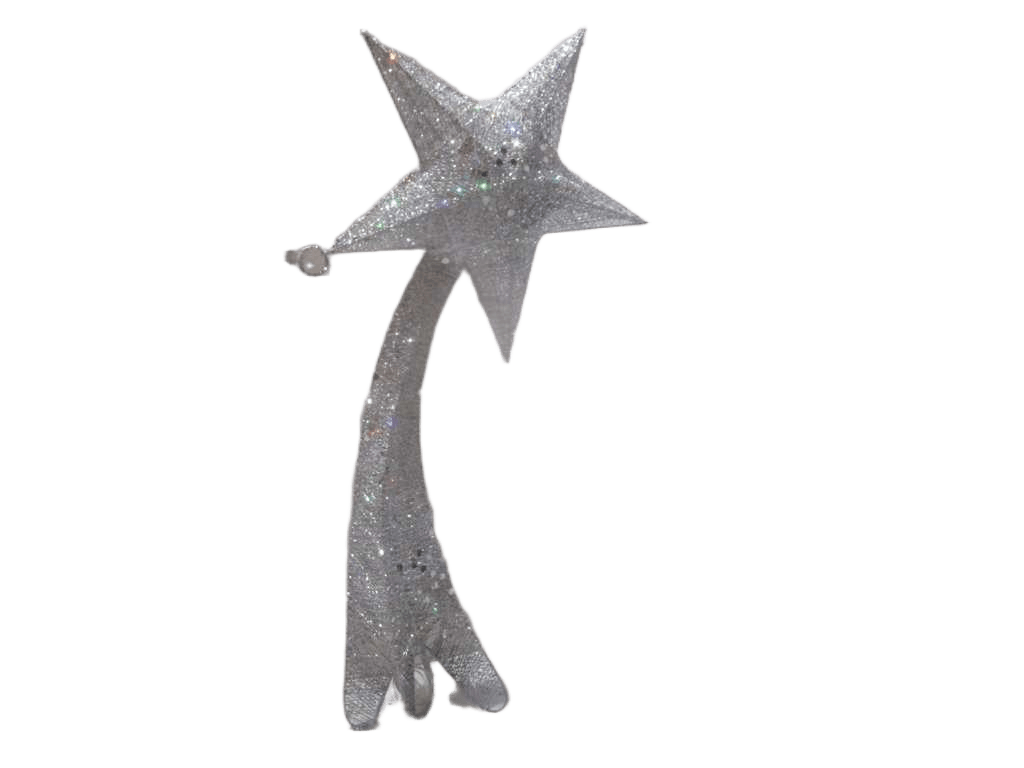 Five-Pointed Star W Light 50cm Silver 106cm