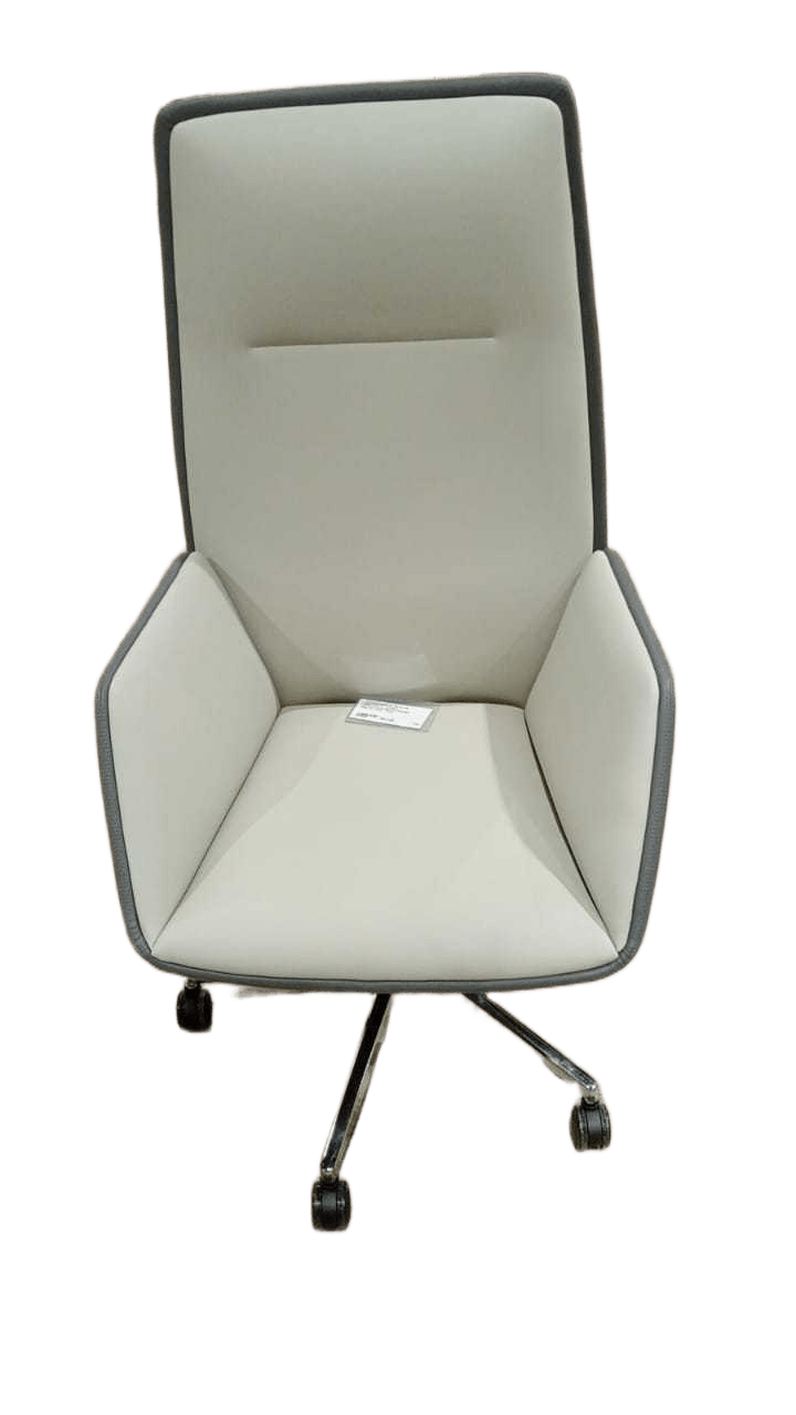 Office Chair Pu Back:dk Grey+face: Lt.grey 270-42+270-36 W67xh120xd61