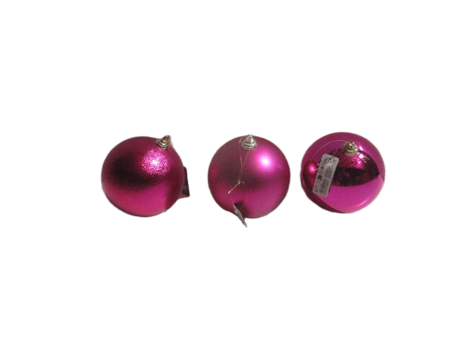 Ball Xmas 140mm Fuchsia 3ass