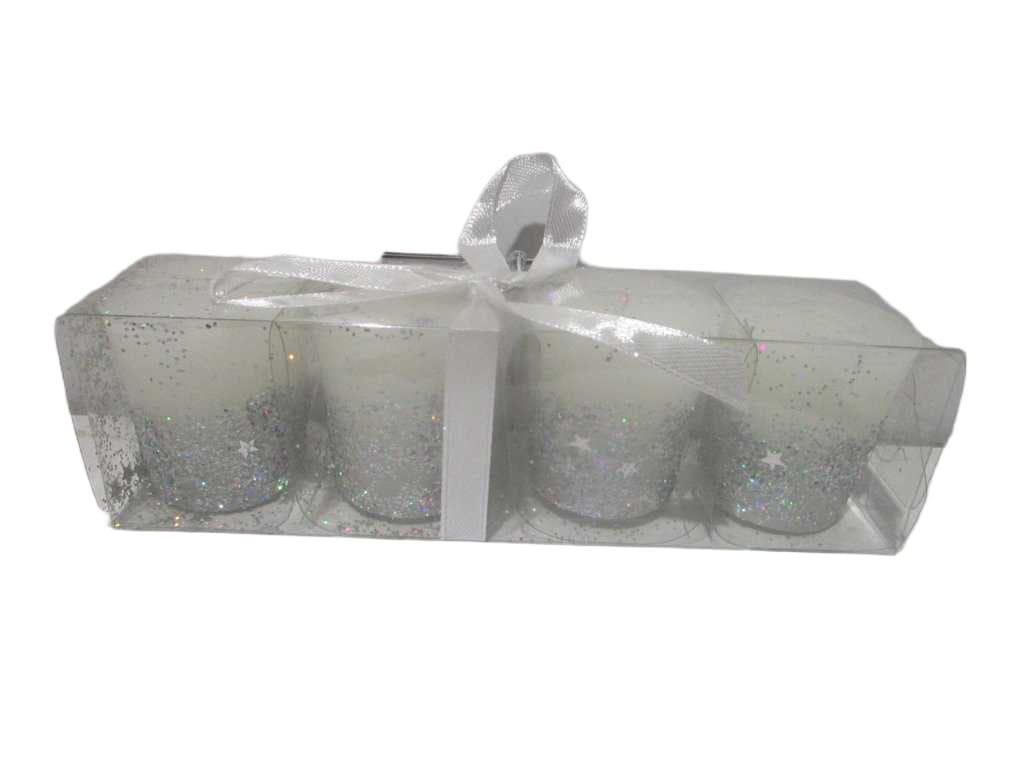 Glitter Votive Candle X 4