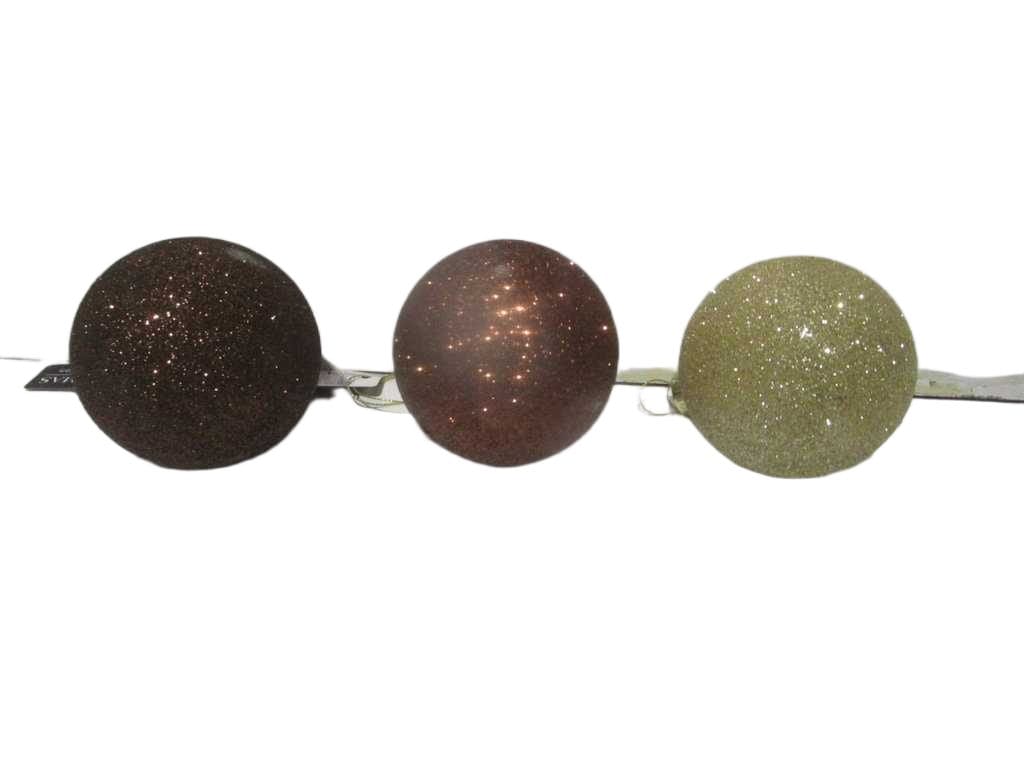 Ball Xmas Glass 80mm 3ass Clr