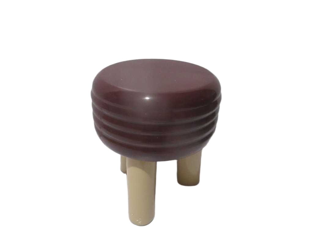 Stool 100% Iron Shinny Bi Color Burgundy Cream