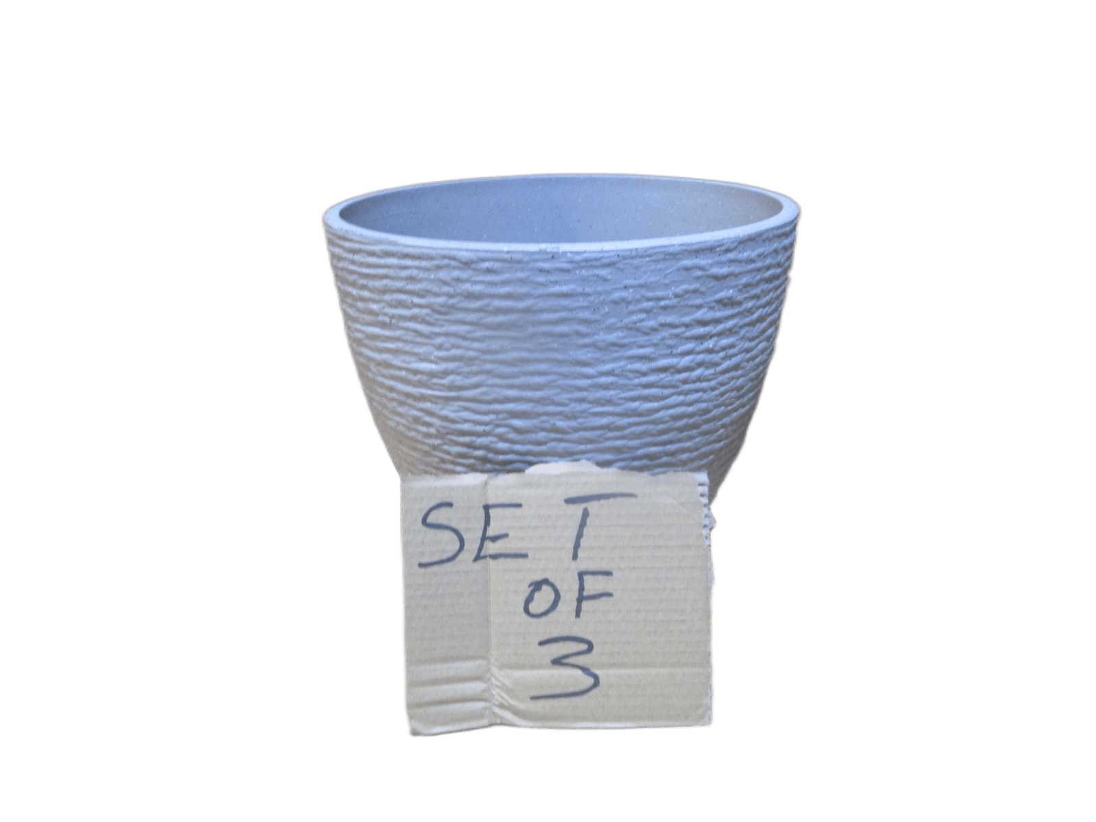 Pot Flower Set Of 4 Outdoor Pe+pp Taupe Taupe 32x28, 37x32,42x37 50x42.6