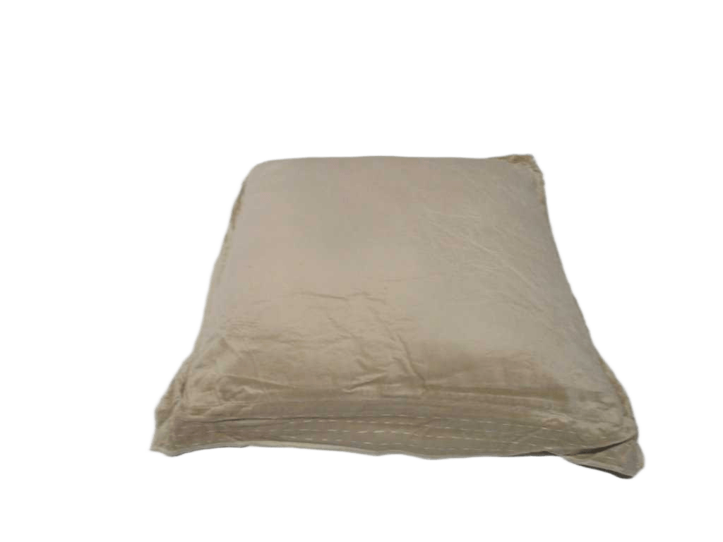 Cushion Double Face Cover 100% Velvet Cotton 270 Gsm With Zip With Border Handsteach And Overlook Finish And Filler 550 Gr Vacuum Pack