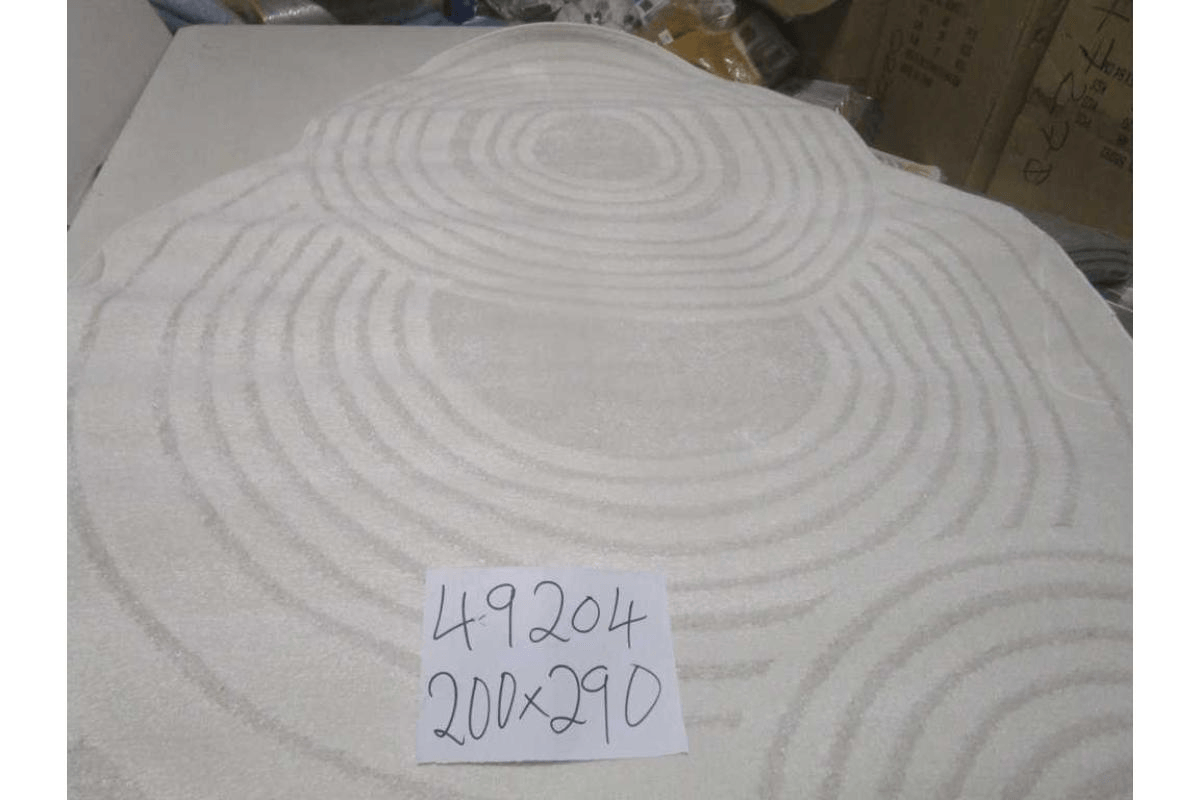 Carpet 200x290 Rio Soft Yarn Headset With Shrink Polyester 2,200 Grm / Sqm 224,000 Pnt/Sqm 12mm Pile Height Free Shape Hjo11 Kemik/Kemik