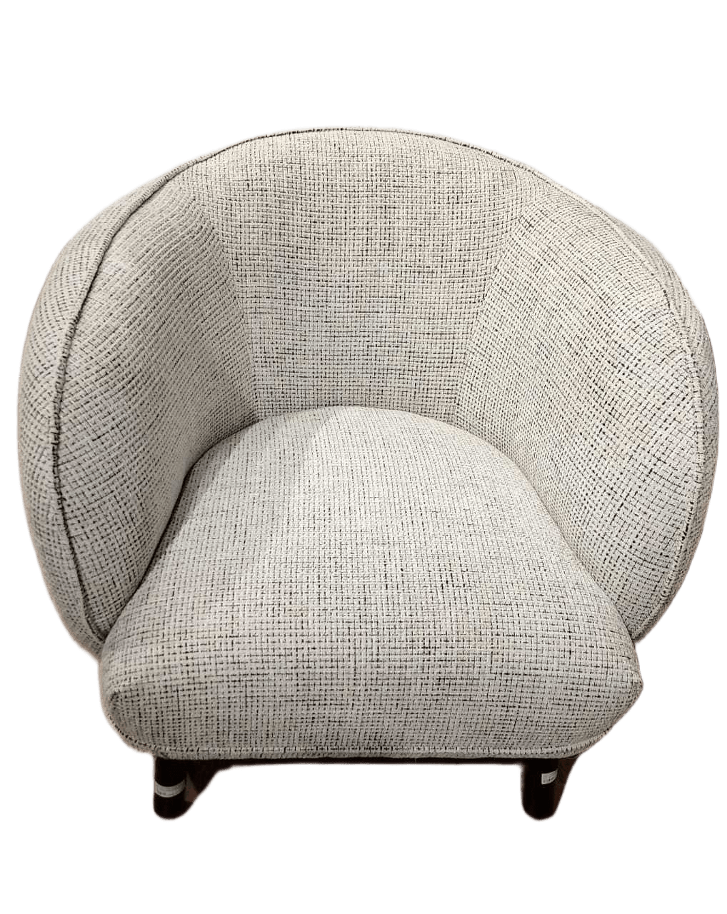 Chair Fabric Single Hanna 451 Grey + White Solid Wood Legs