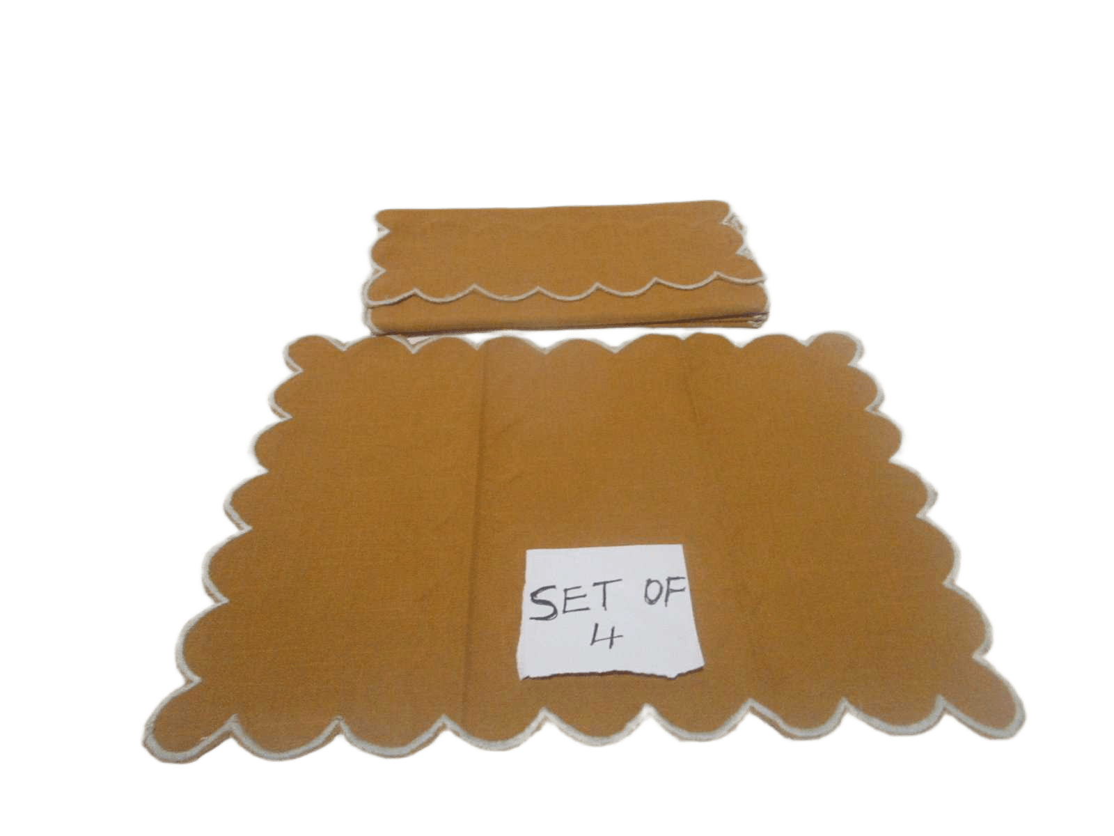 Set Of 4 Place Matt 100% Cotton 220 Gsm With Embrodery 48x33 Oran