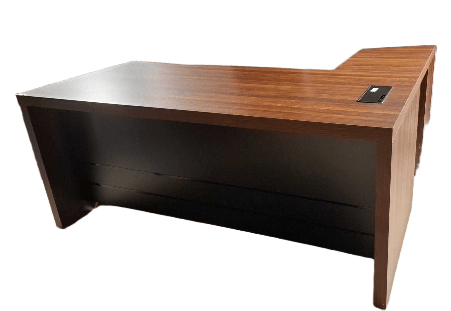 Manager Desk By Mfc With Side Table. 211 King Walnut + Iron Black 1800*1600*750