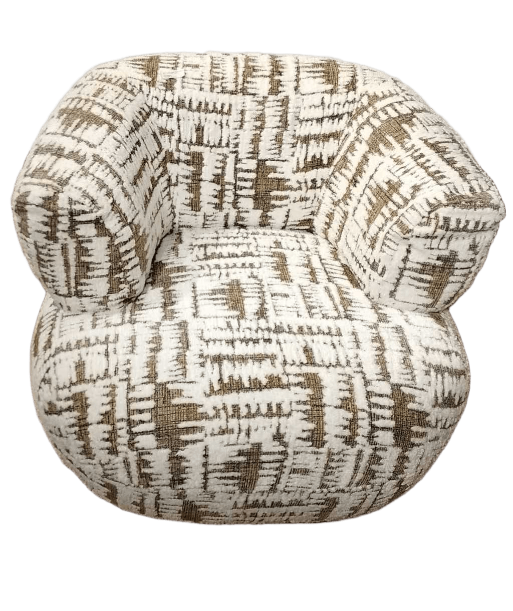 Swivel Arm Chair Fabric Single