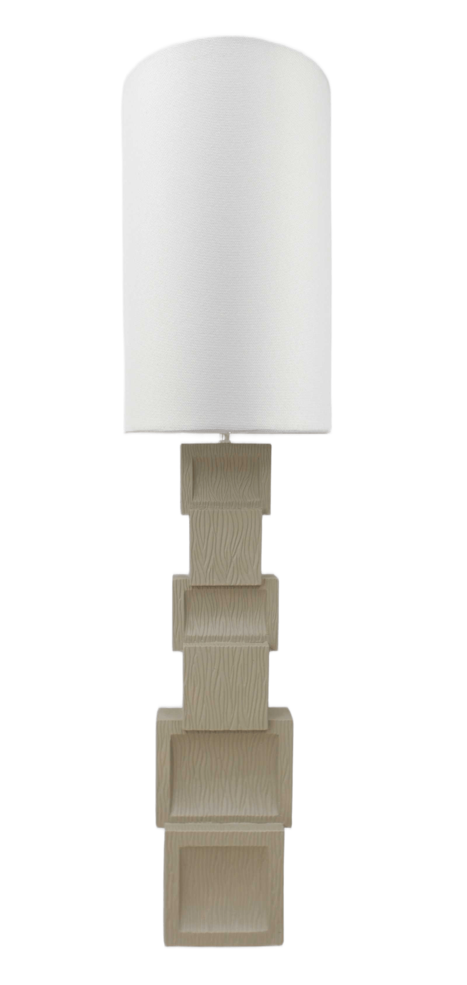 Table Lamp Poly French Plug With Fabric Shape