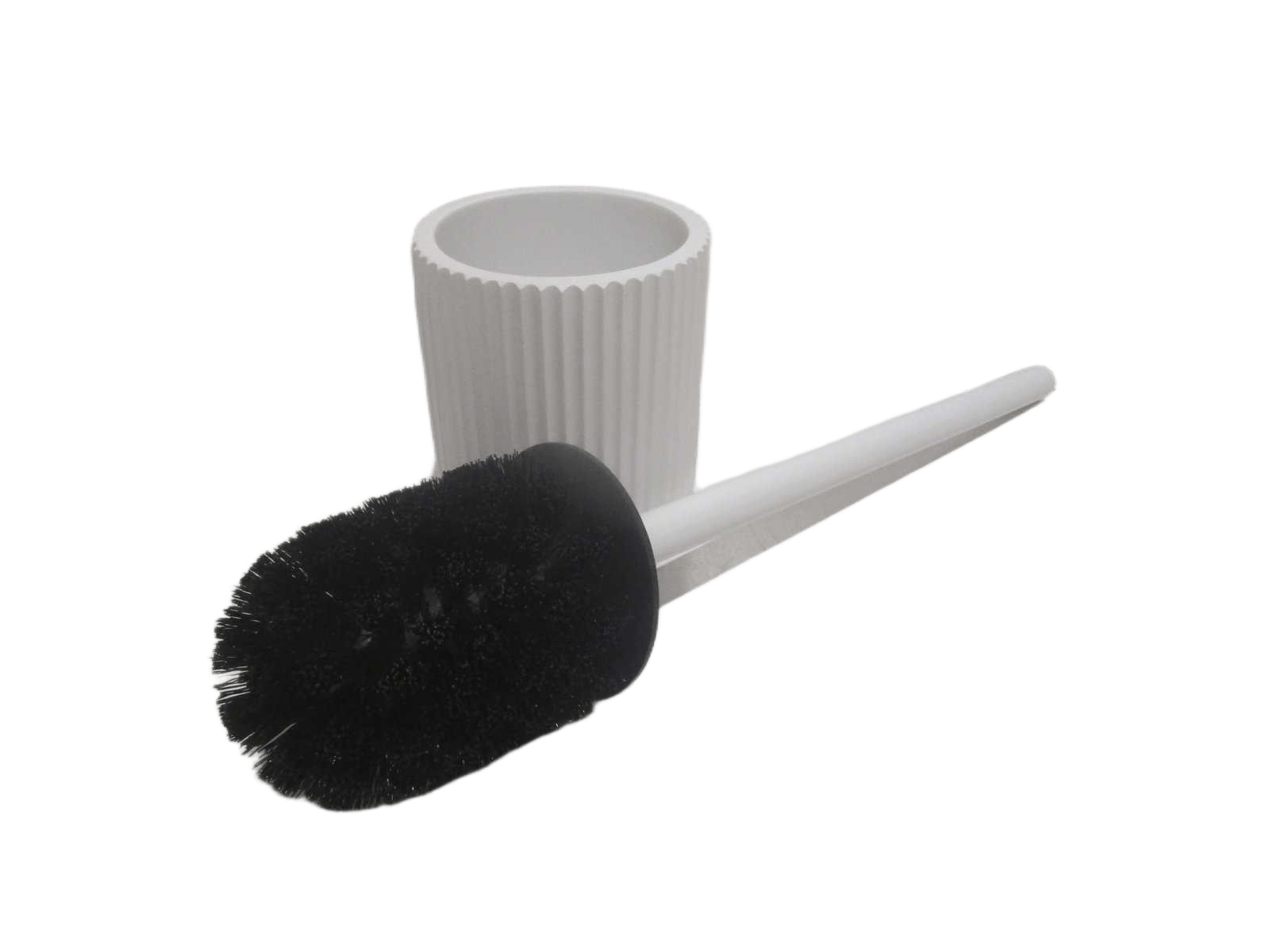 Toilet Brush Wc Polyresine Striee - White