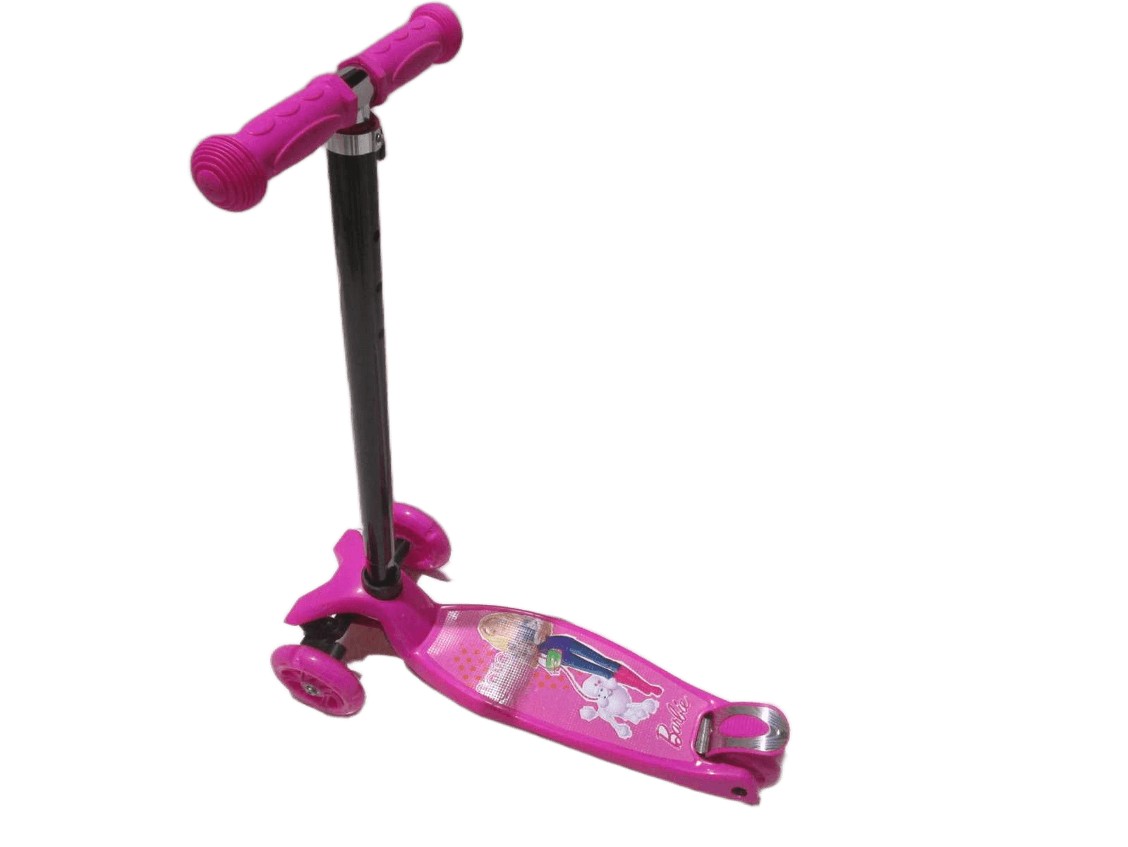 Scooter For Child Metal Tube(30mm Diameter)+silicon Handle+ Pu Rollers(12cm)+nylon/Abs Board Back Brake Color Boxbarbie56x22x