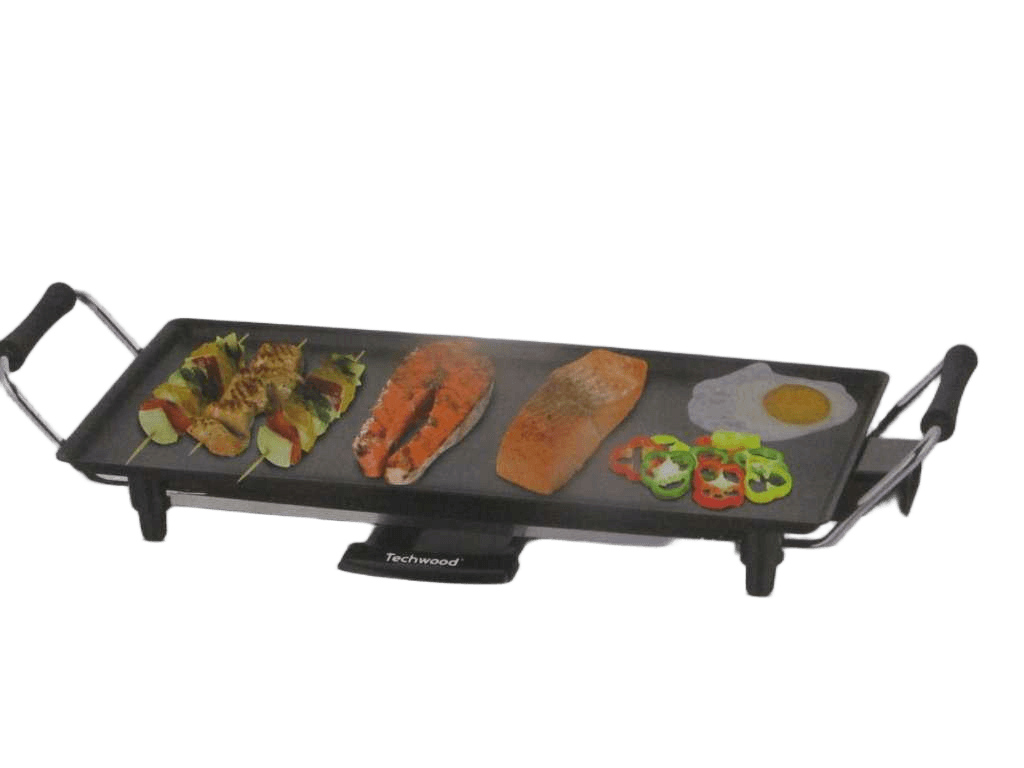 Teppan Yaki / Plancha 23x43cm Insulated Stainless Steel Handles Adjustable Thermostat Removable Grease Collector Non-Stick Coating Power: 2000w