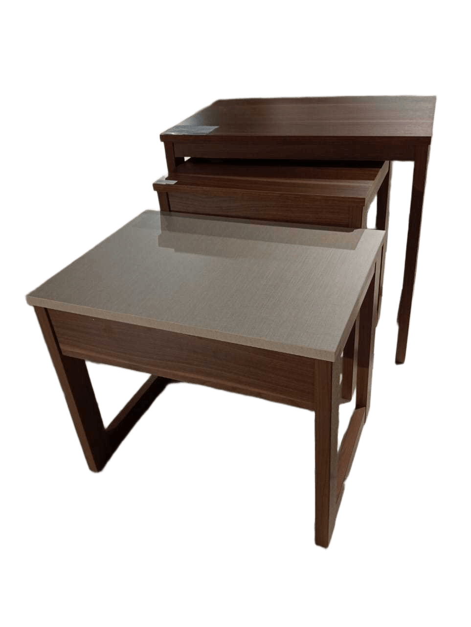 Side Table Senta Set Of 3 Cream Walnut 62x40x52cm