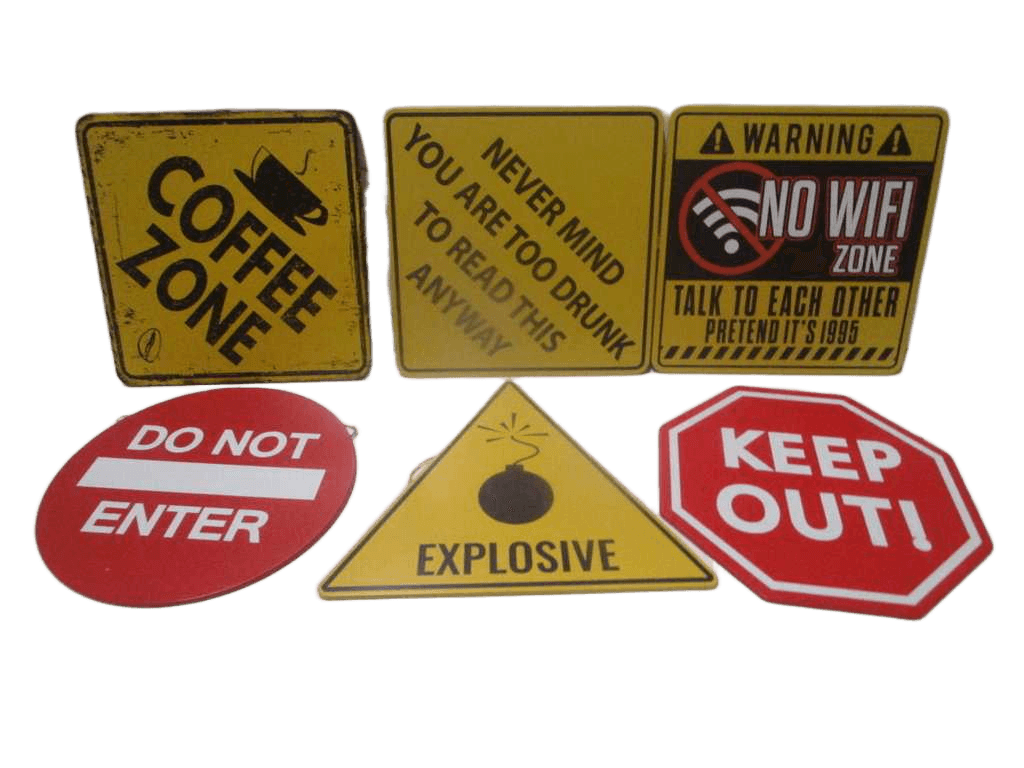Decorative “house Of Vintage” Metal Plate 6 Assorted Designs