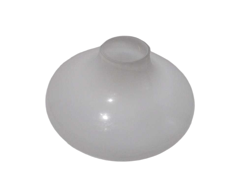 Vase Glass Flat Shape White 10.2*19.1