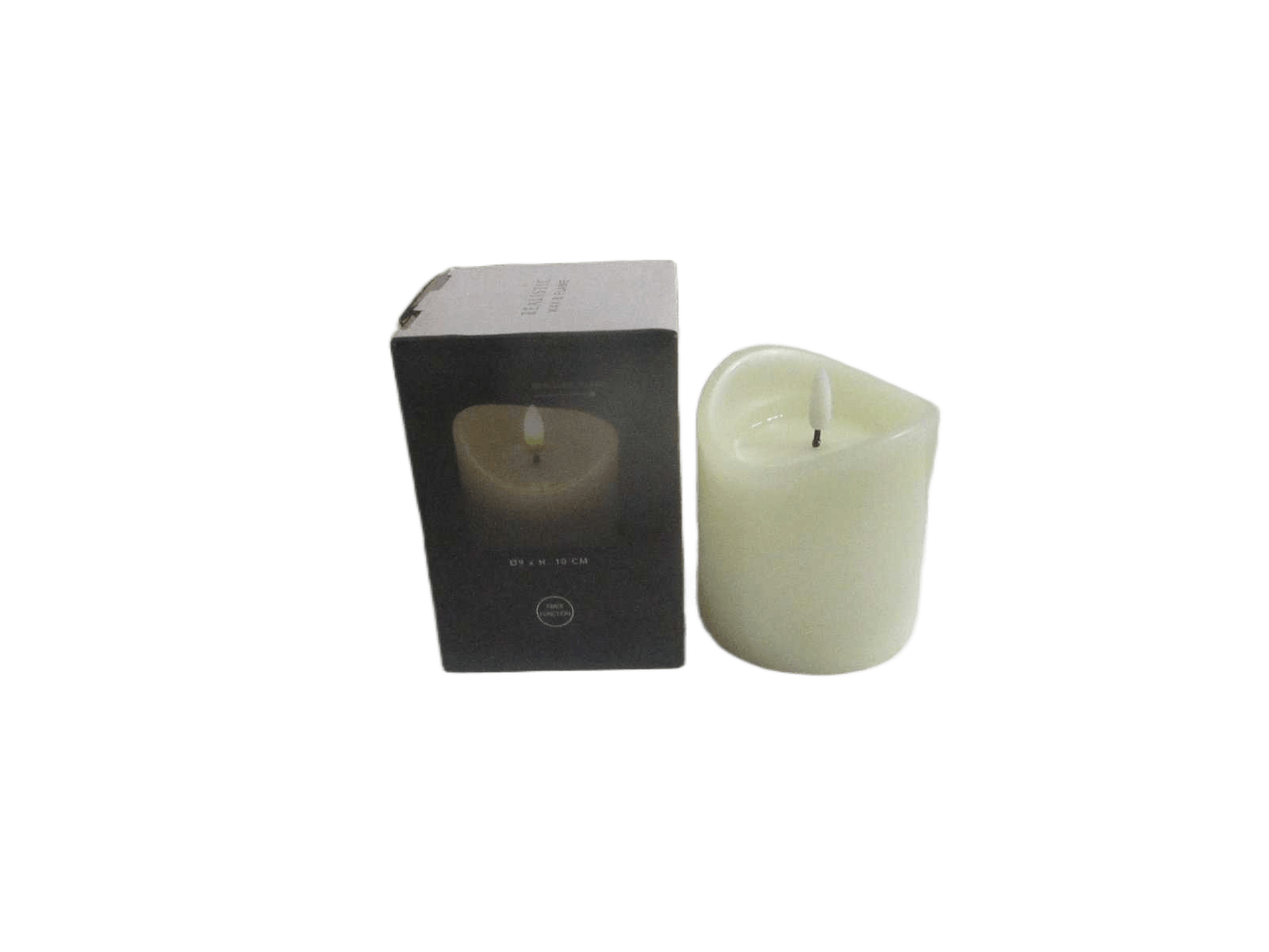 Candle Led 90x100mm Ivory