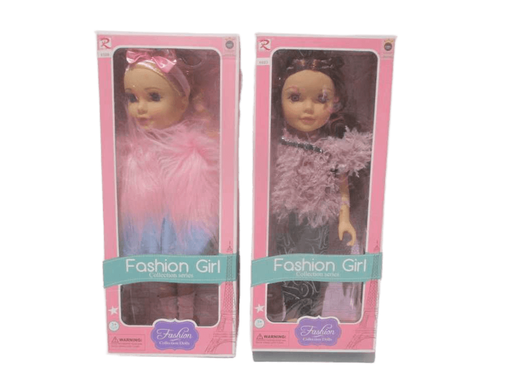 Doll Fashion Girl In 6599 Display Box 2 Design Mix 18''
