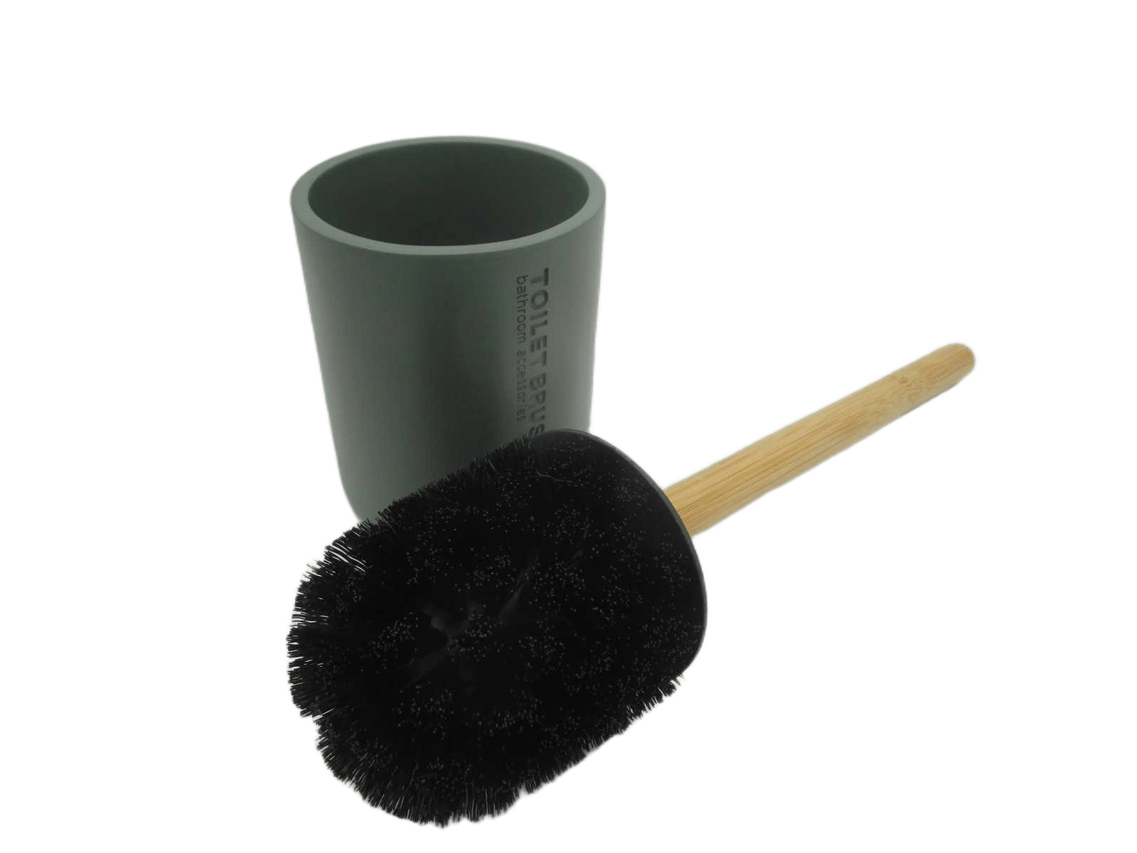 Toilet Brush Polyresin - Persimmon/Bamboo