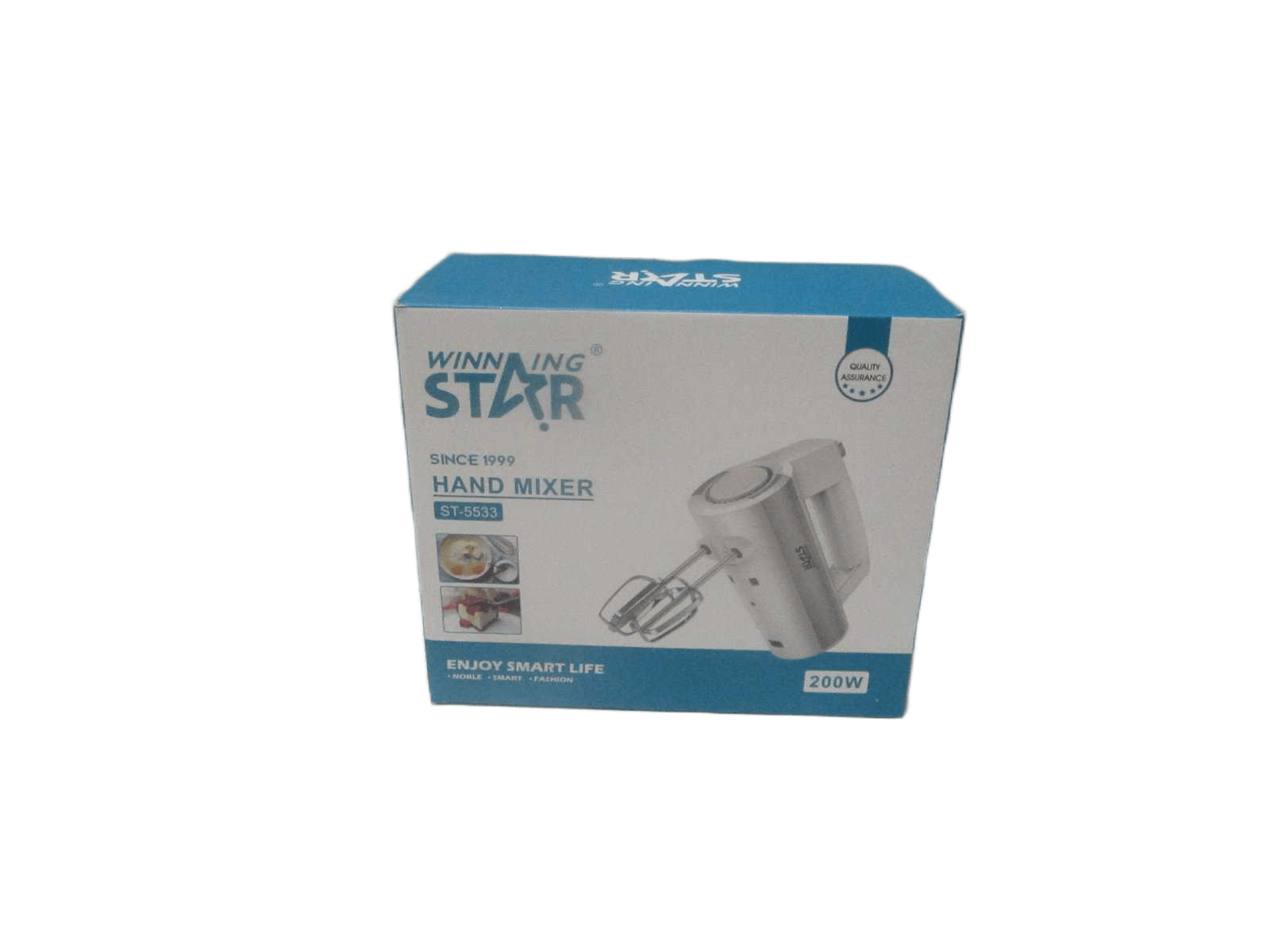 Hand Mixer Details: Ac 220-240v 50/60hz Output:200w 5520 Motor 5 Speeds Material:abs 3 Layers Package Size:17.5*9*14cm White 17.5*9*14cm