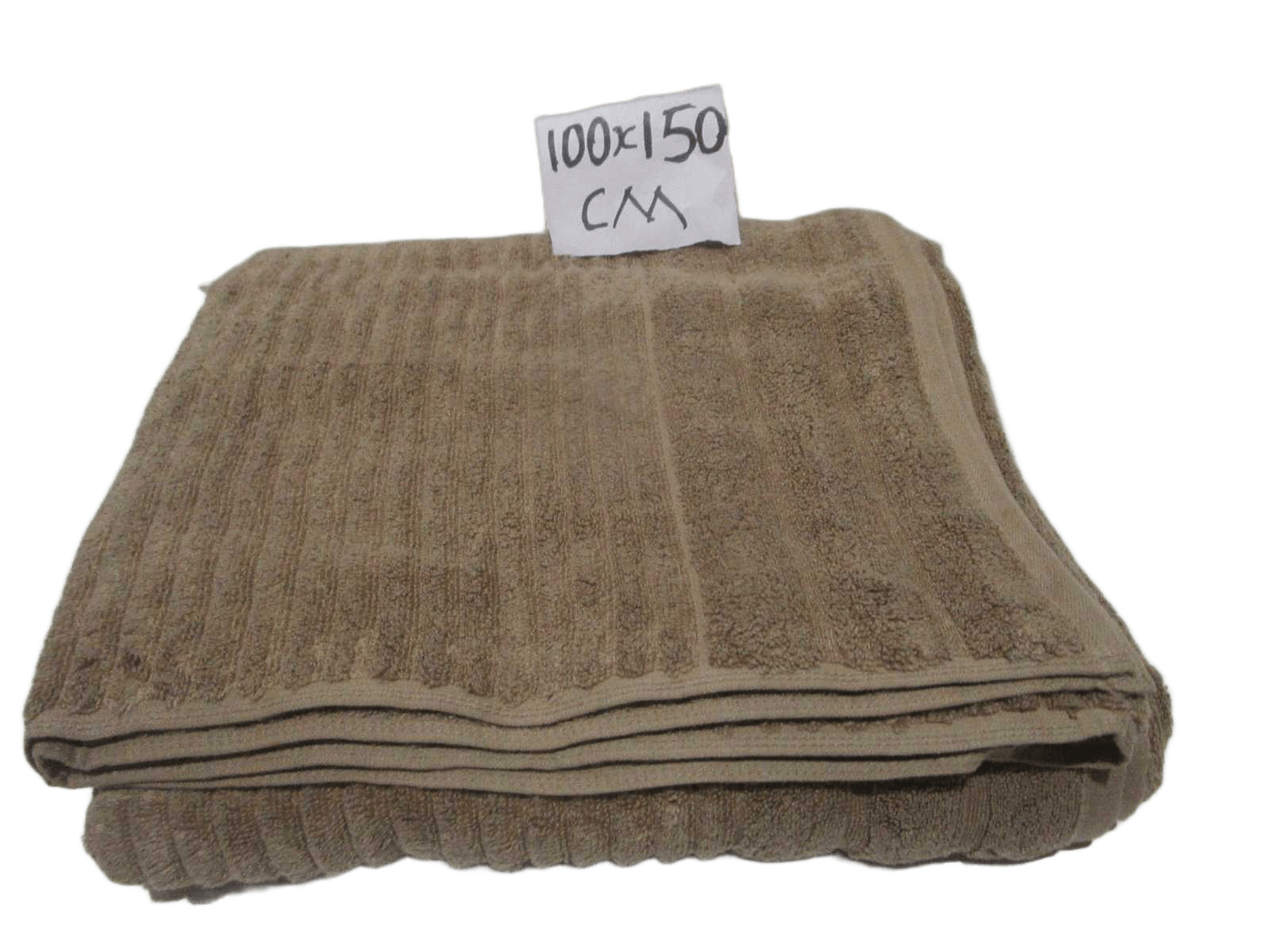 Towel Verna - Plain Dyed Dobby Terry - Zero Twist Cotton Yarn - Narrow Ribbed Pattern - 500 Gsm - Single Ply