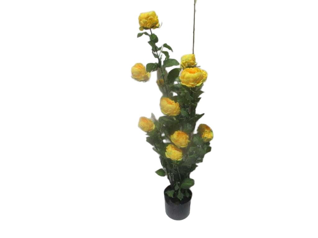 Artificial Tree,rose ,polyester, Plastic Stem 100cm Yellow