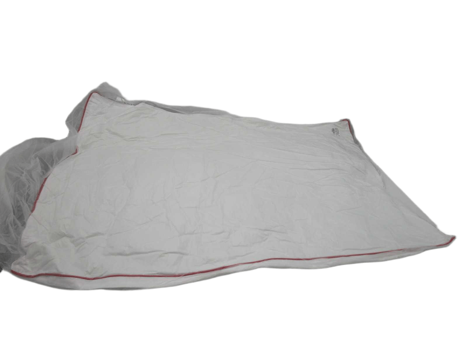 Pillow White Single Piping Red Line50x70