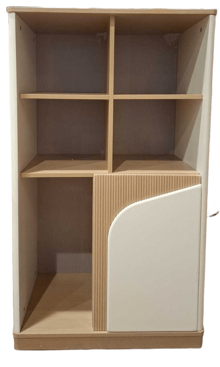 Bookcase Mdf+melamine White Pvc: Ds83-Yj + Oak Pvc: P21139-96