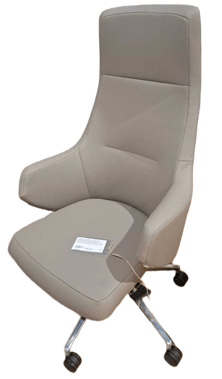 High Back Office Chair, Ndpu Synchronized Mechanism 4 Positions Lockednxpu9711 Taupe 62*64*121