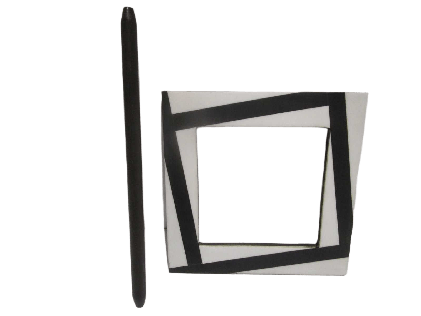 Wooden&resin Square Embrasse Each Pc In Pvc And Headed 1cl=