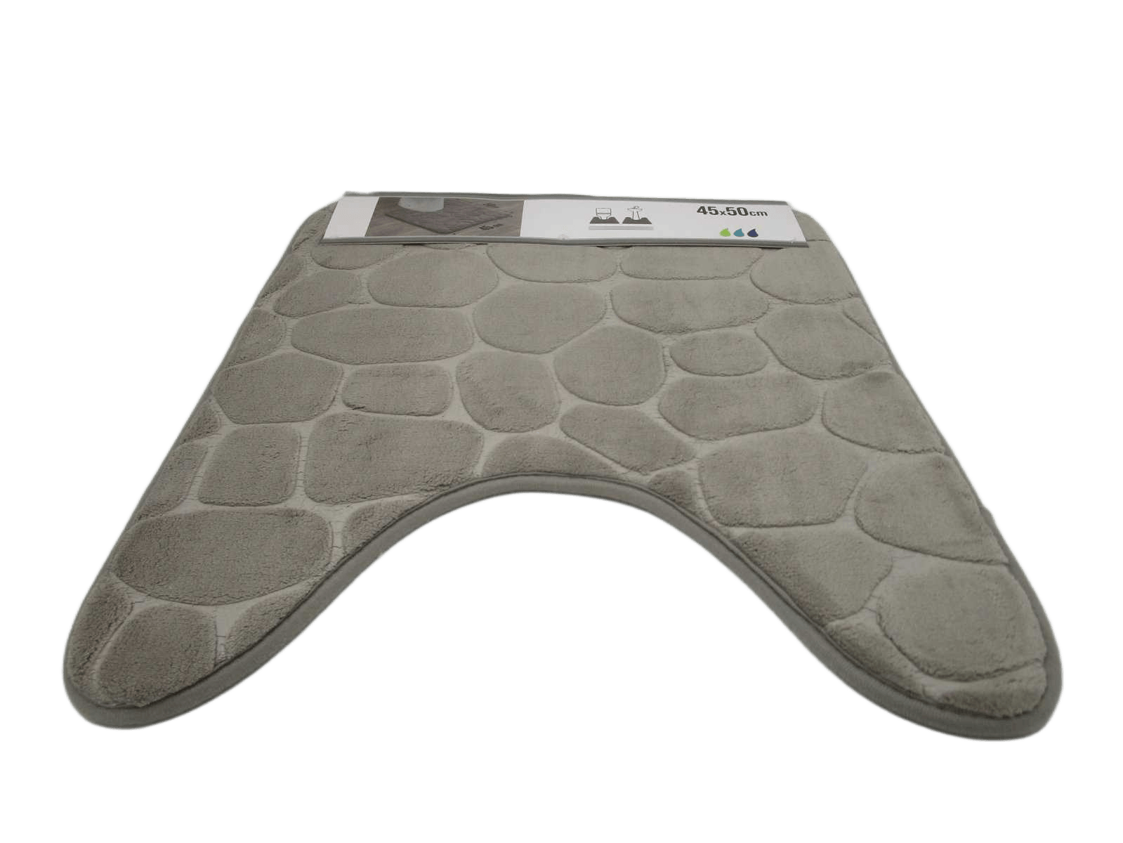 Bathmat Contour Wc Memory Shape Microfiber Pebble 45x50 Cm - Mole