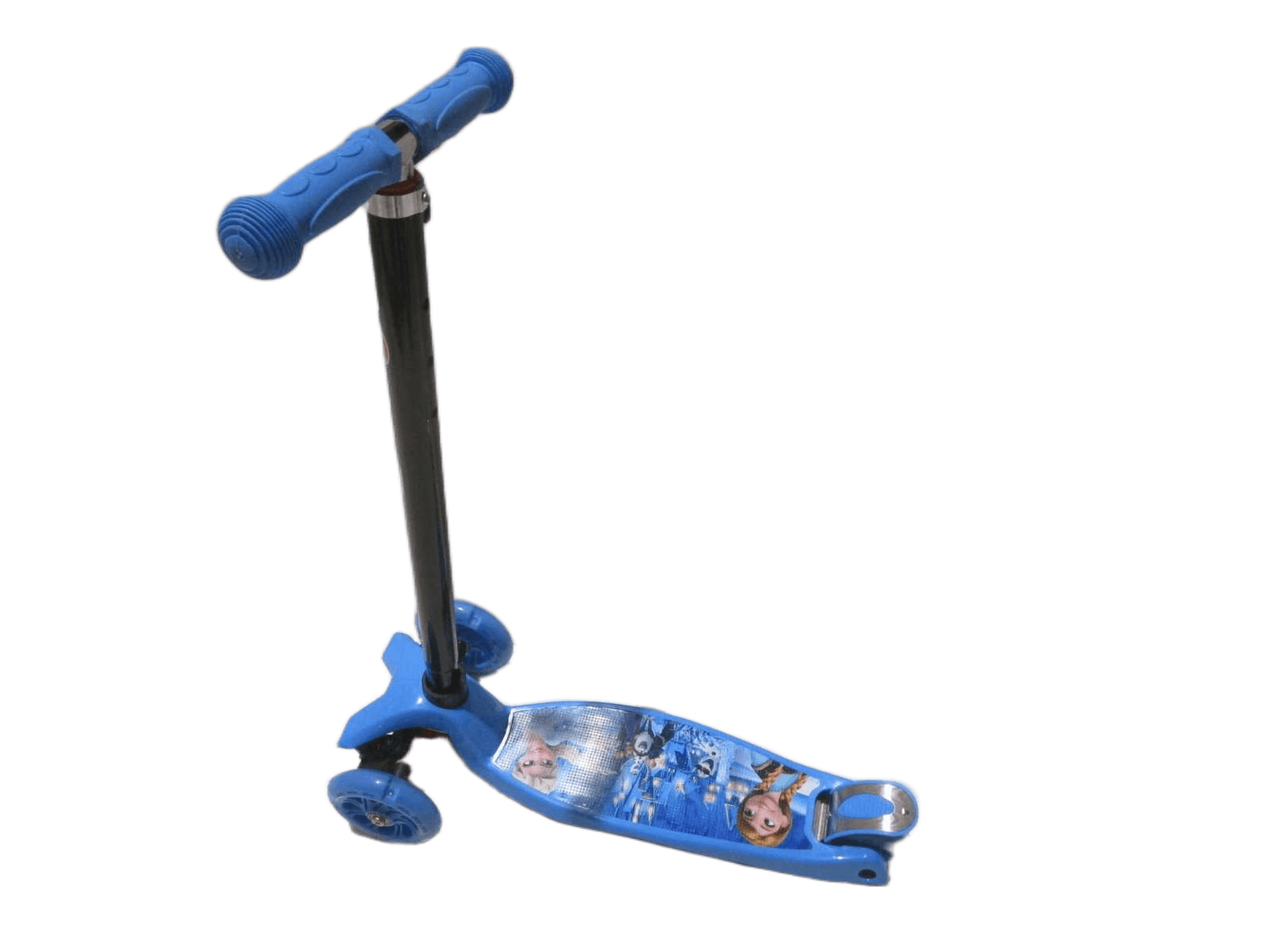 Scooter For Child Metal Tube(30mm Diameter)+silicon Handle+ Pu Rollers(12cm)+nylon/Abs Board Back Brake Color Boxfrozen56x22x