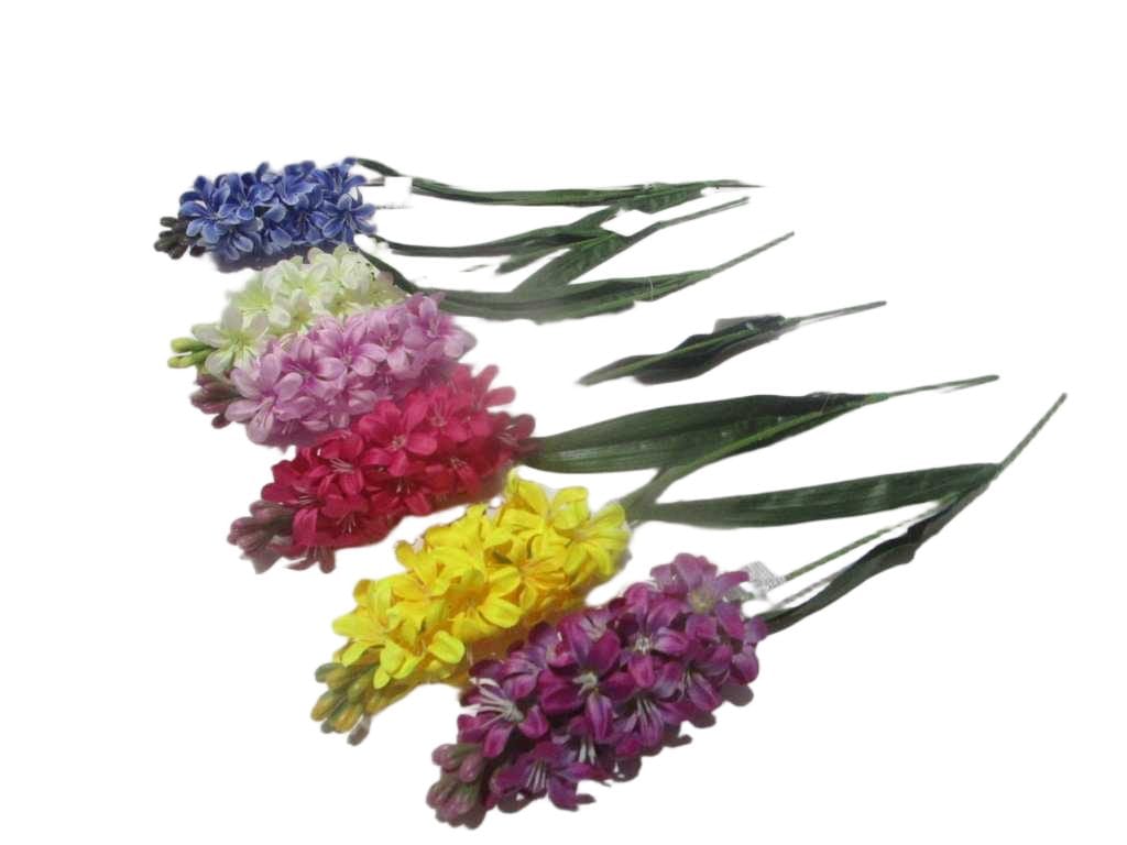 Artificial Hyacinth Fabric '1 White 2 Yellow 3 Violet 4 Blue 6 Fuchia 7 Purple '56cm