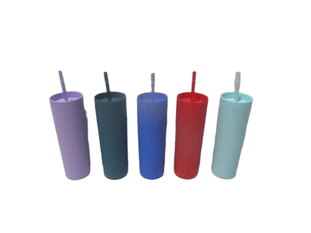 Coffee Cup With Straw Ps Bubble Bag Packing Blue Green Purple Orange Dark Green Ass 500ml