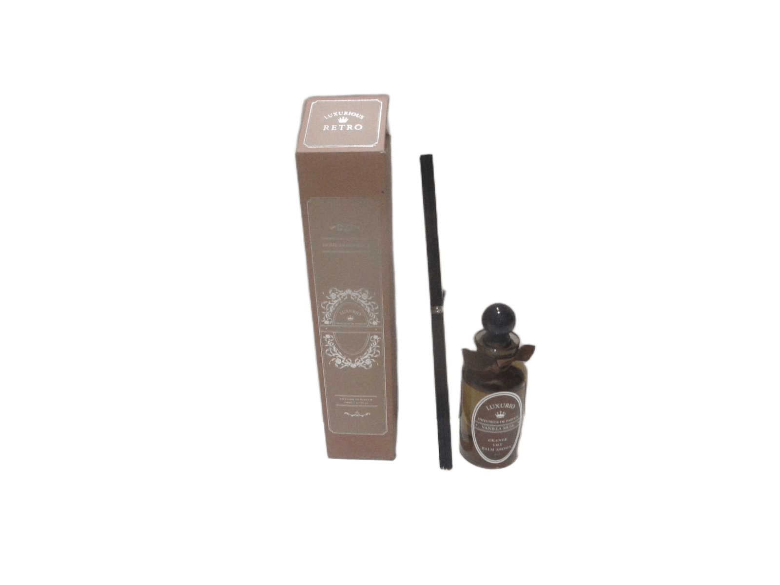 Diffuser, 15% Essence Glass Bottle, 8 Sticks Gift Box Moq: 1200pcs Brown 140ml H12.5cm