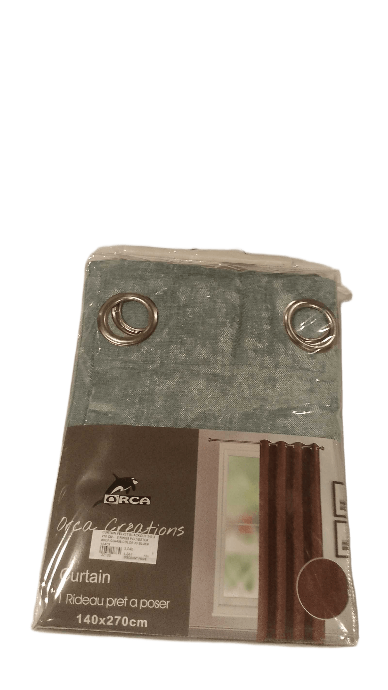 Curtain Velvet Blackout 140 X 270 Cm - 8 Rings Polyester