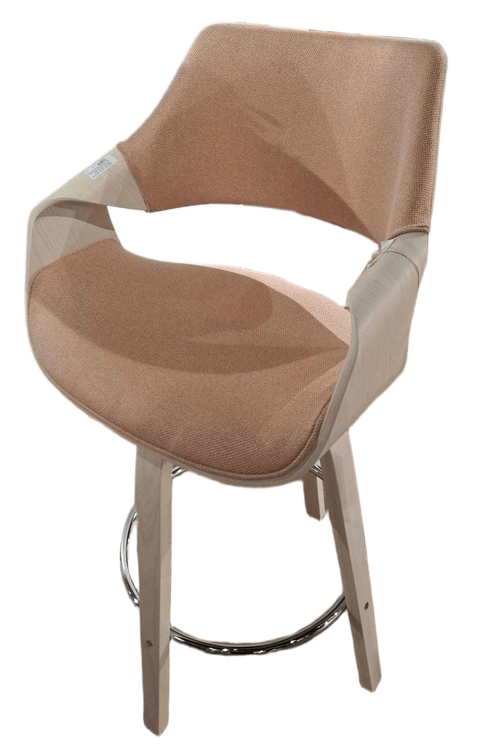 Bar Chair Orange 460pcs/Hq Fabric+bentwood+iron (Color:stainless Steel) 24 Wl100 Wood+textile Heritage 0591-1056 W55*d51.5*h97 Sh:65